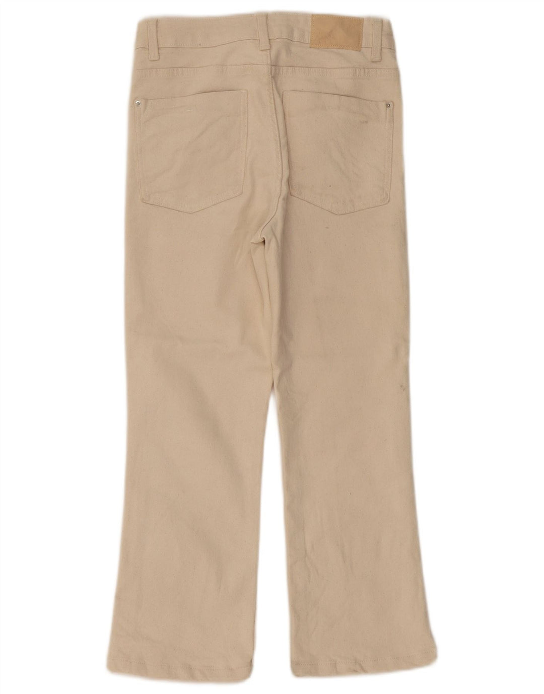 ZARA Damen-Jeans mit hoher Taille, gerade, EU 36, XS, B26, L24, beige Baumwolle