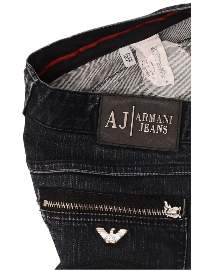 Armani Damen Slim Jeans W27 L28 Marineblaue Baumwolle