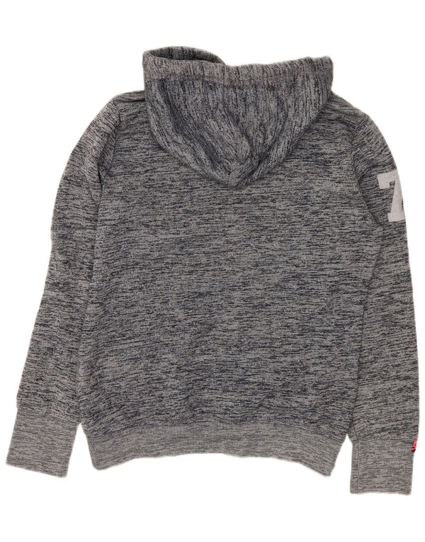 Superdry Graphic Hoodie-Pullover für Damen, UK 16, Größe L, grau meliert, Baumwolle