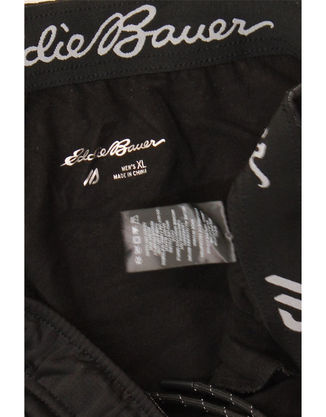 EDDIE BAUER Herren-Trainingshose, Jogginghose, XL, Schwarz, Polyester