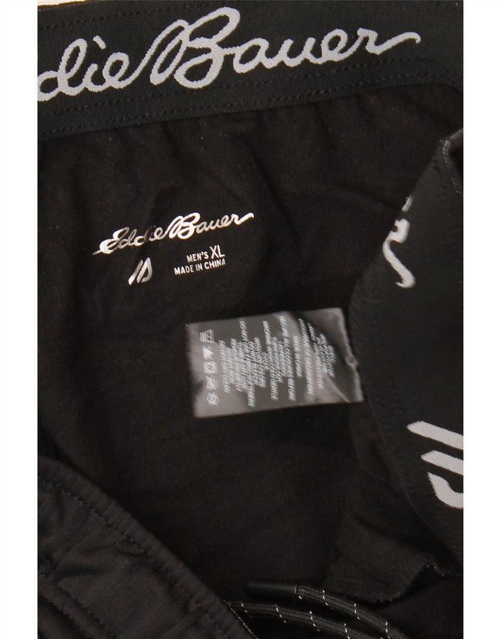 EDDIE BAUER Herren-Trainingshose, Jogginghose, XL, Schwarz, Polyester