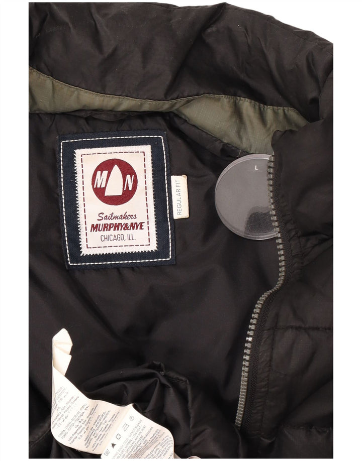 Murphy & Nye Herren Wattierte Weste UK 40 Large Schwarz Polyamid