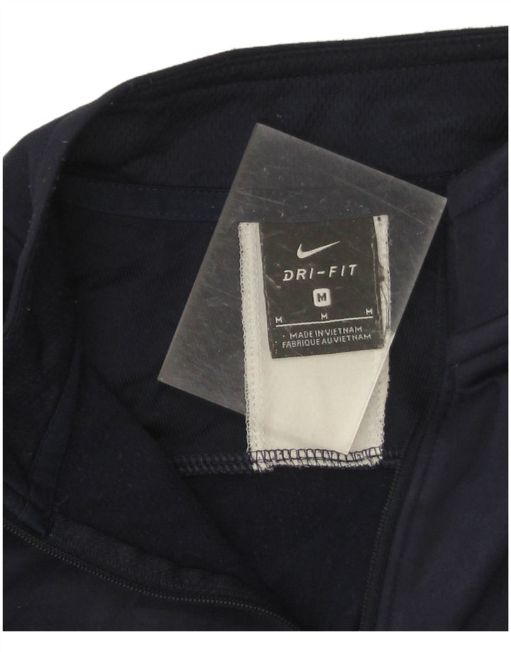 Nike Herren Dri Fit Pullover-Trainingsanzug-Oberteil, mittelgroß, Marineblau, Farbblock