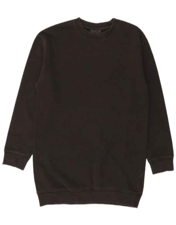 Topshop Damen Übergroßes Langarm-Pulloverkleid UK 8 Small Schwarz