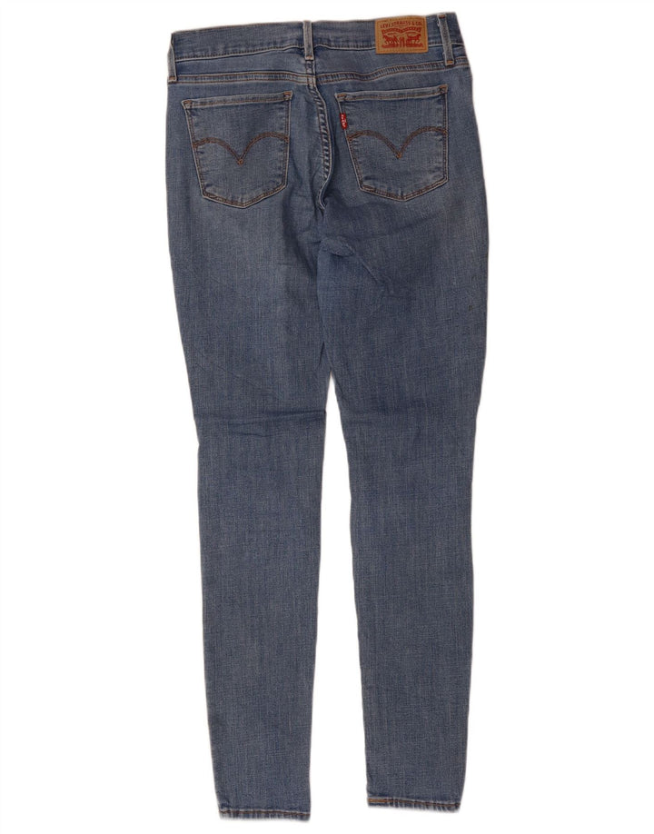 LEVI'S Damen 710 Distressed Super Skinny Jeans W28 L30 Blaues Polyester