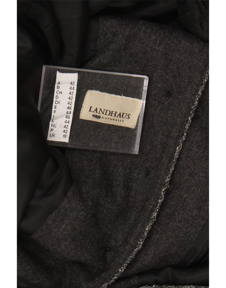 LANDHAUS Womens Longline 6 Button Blazer Jacket UK 16 Large Grey