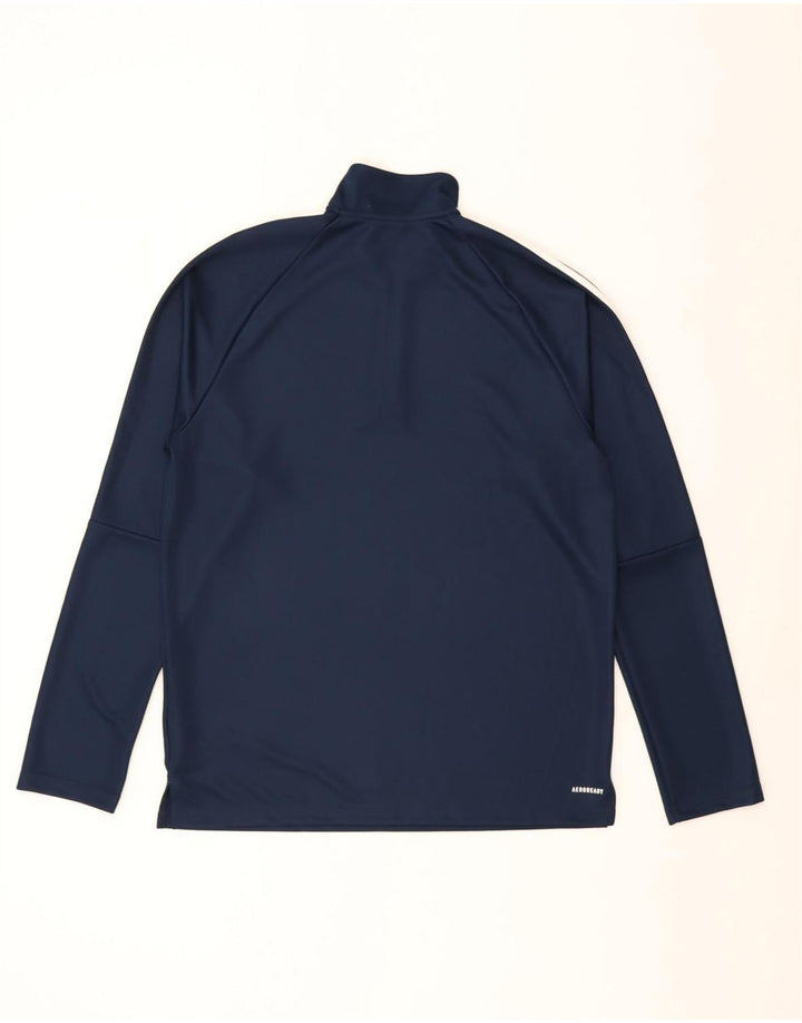 Adidas Herren Aeroready Zip Neck Pullover Trainingsanzug Top Large Marineblau