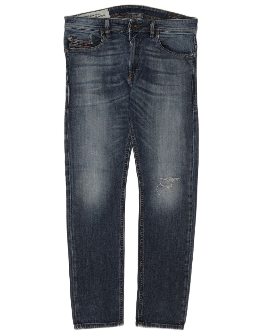 Diesel Herren Distressed Slim Jeans W32 L32 Blaue Baumwolle