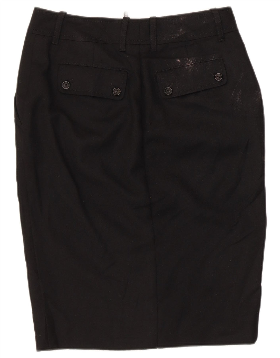 Belstaff Damen Grafik-Bleistiftrock IT 44 Medium W30 Schwarze Wolle