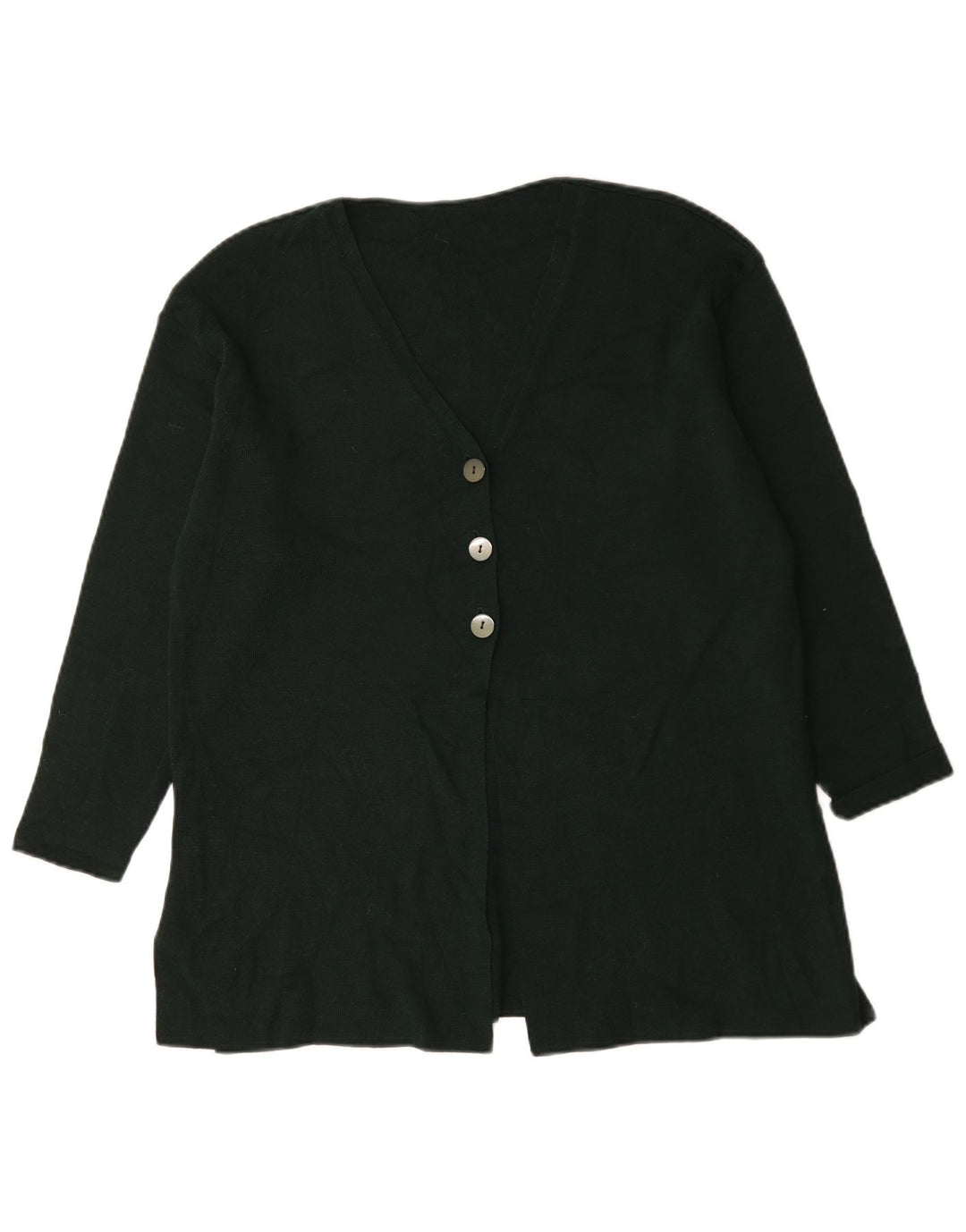 Marks & Spencer Damen-Strickjacke in Übergröße, UK 12, mittelgrüne Wolle