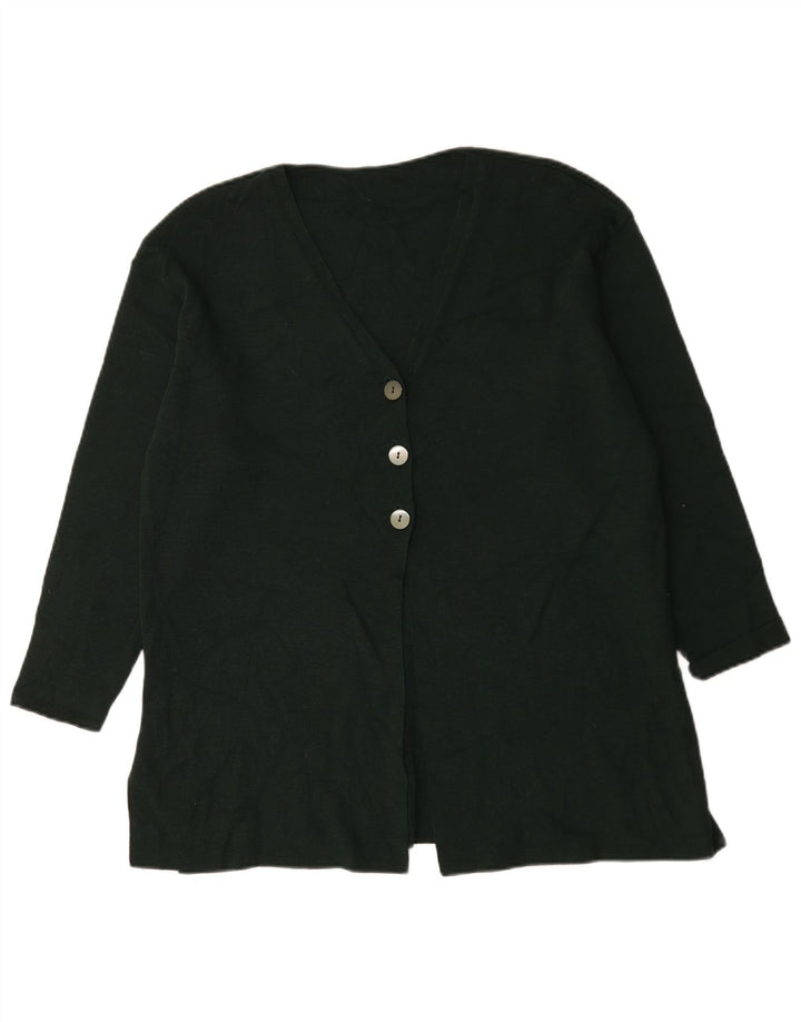 Marks & Spencer Damen-Strickjacke in Übergröße, UK 12, mittelgrüne Wolle