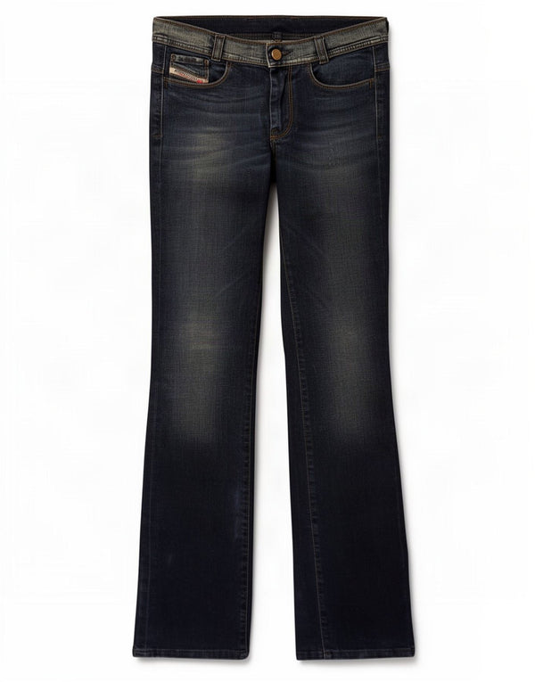 Diesel Damen Soozy Slim Bootcut Jeans W27 L34 Marineblaue Baumwolle