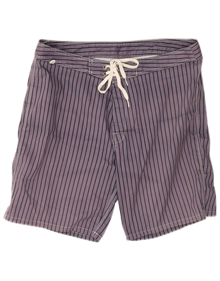 Sundek Herren-Badeshorts, groß, violett, Nadelstreifen, Polyester