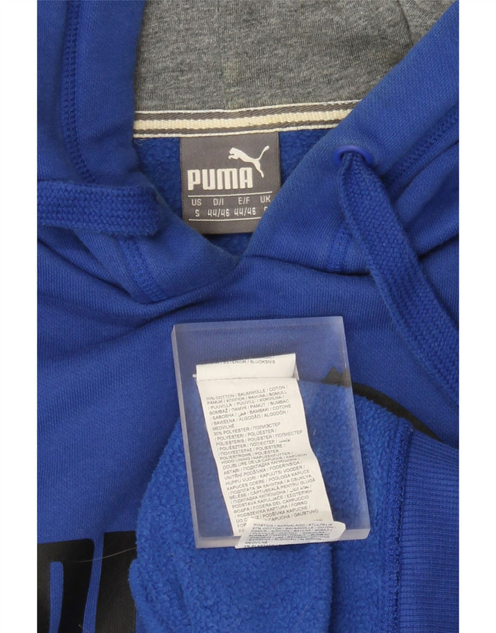 PUMA Herren Graphic Hoodie Pullover Small Blau Baumwolle