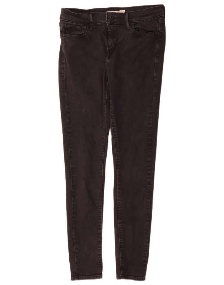 LEVI'S Damen 710 Super Skinny Jeans W29 L28 Schwarze Baumwolle