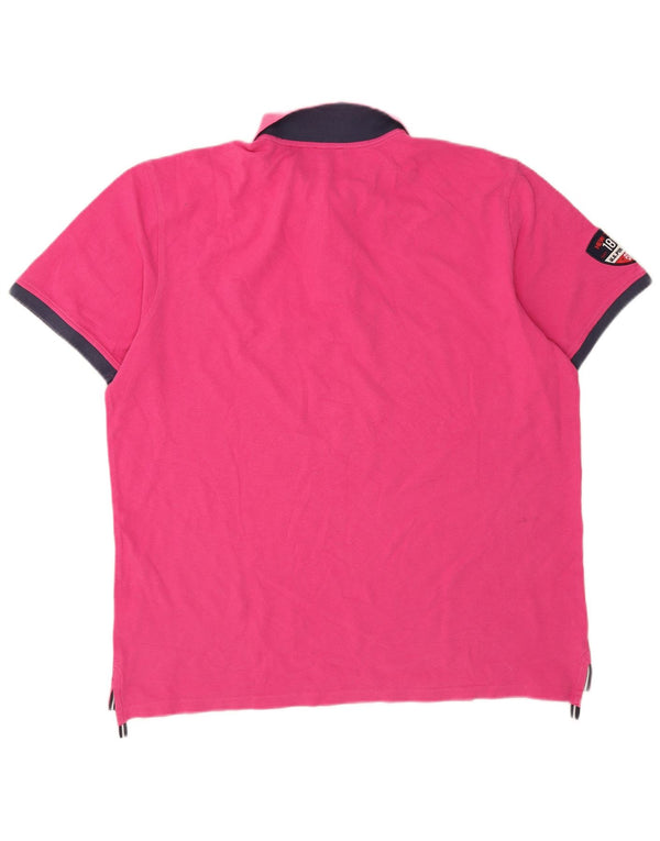 U.S. Polo Assn. Herrenhemd 2XL Rosa Colourblock-Baumwolle