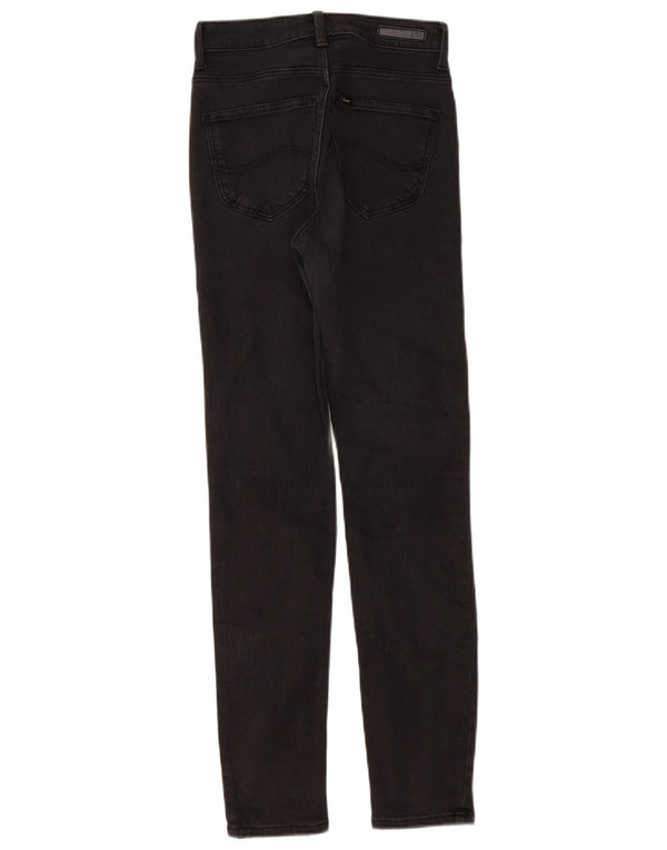 Lee Damen Scarlett High Skinny Jeans W25 L28 Schwarze Baumwolle