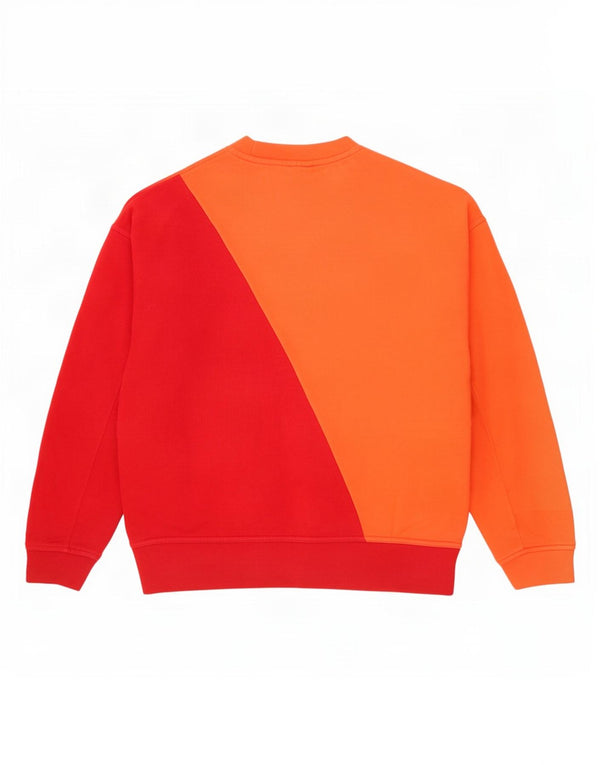Adidas Damen Graphic Sweatshirt Pullover UK 8 Small Orange Colourblock