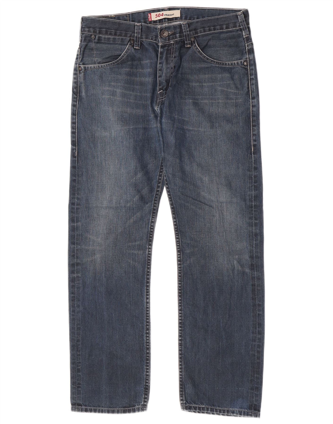 Levi's Herren 504 Straight Jeans W32 L27 Blaue Baumwolle