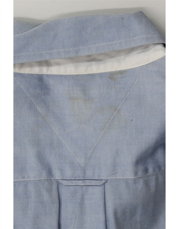 Tommy Hilfiger Herrenhemd, Größe 16, groß, blaue Baumwolle