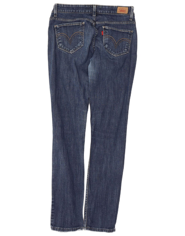 Levi's Damen 524 Super Low Slim Jeans US 7 Medium W32 L30 Blaue Baumwolle