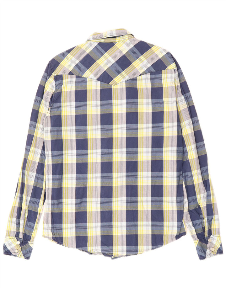 LEVI'S Herren-Hemd mit schmaler Passform, mittelmarineblau, kariert, Baumwolle