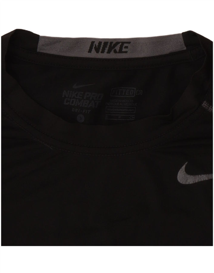 Nike Herren Pro Combat T-Shirt Top Small Schwarz