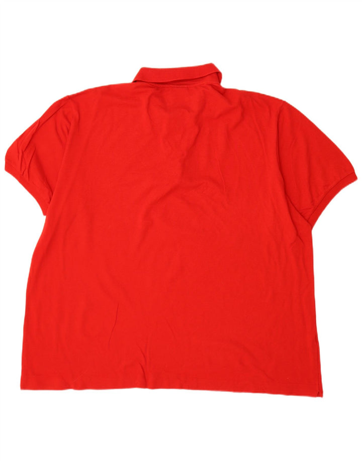 Lacoste Herren-Poloshirt, Größe 8 3XL, rote Baumwolle