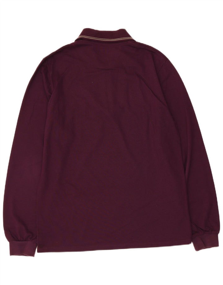 Trigema Herren-Langarm-Poloshirt, mittlere kastanienbraune Baumwolle