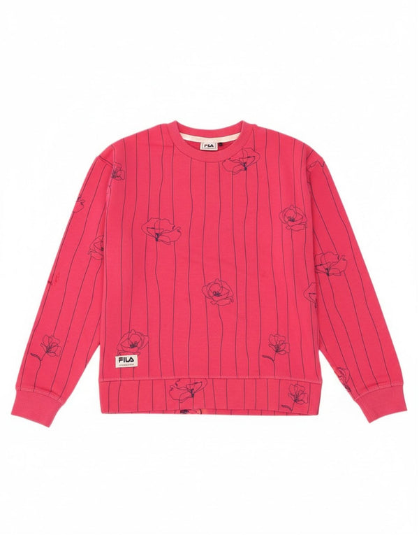 Fila Mädchen-Sweatshirt mit Grafik, 15–16 Jahre, rosa geblümt