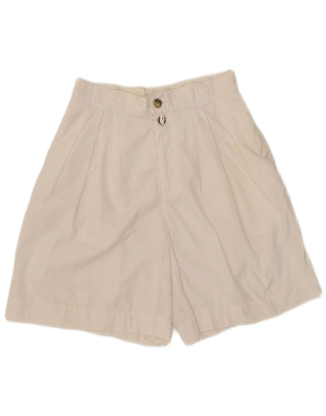 Outback Damen-Chinoshorts mit hoher Taille, UK 10, Größe S, W27, Weiß, Polyester