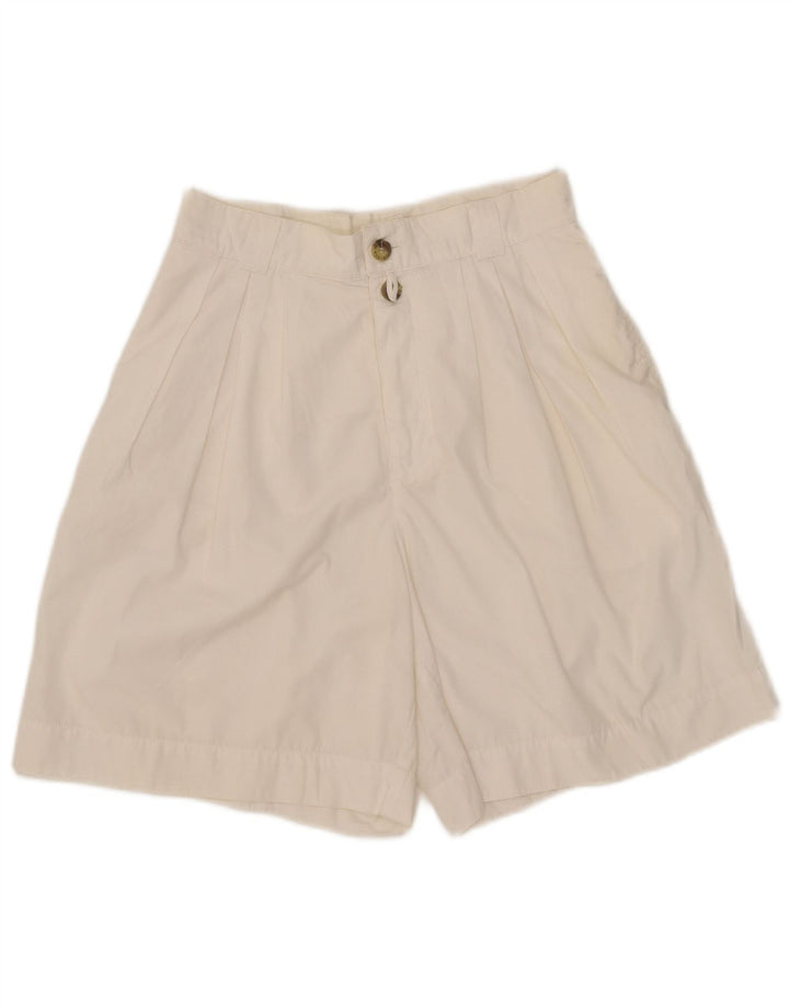 Outback Damen-Chinoshorts mit hoher Taille, UK 10, Größe S, W27, Weiß, Polyester