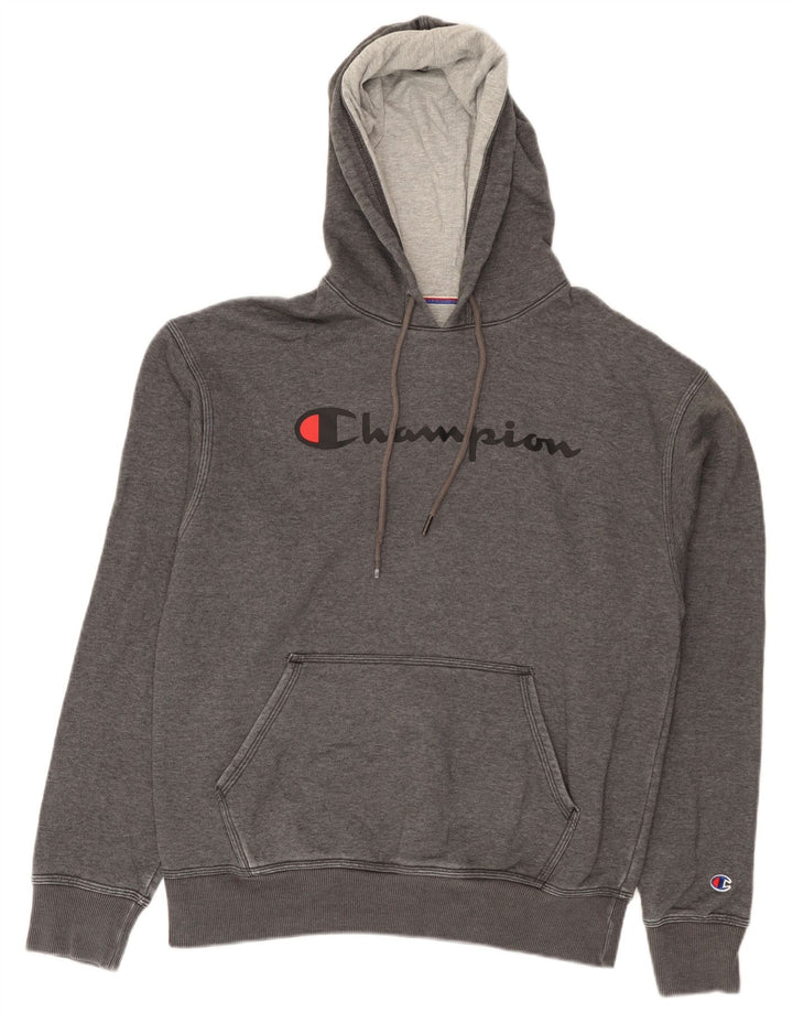 Champion Herren-Kapuzenpullover mit Grafik, mittelgrau gefleckt