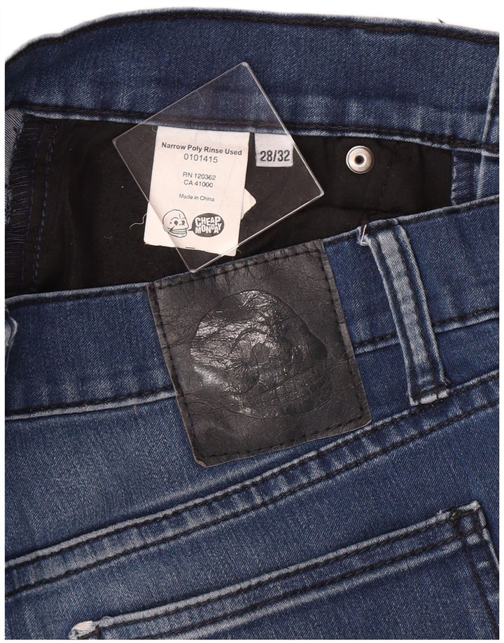 CHEAP MONDAY Damen Skinny Jeans W28 L32 Blaue Baumwolle