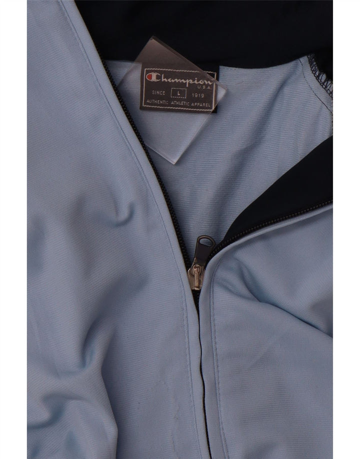 CHAMPION Herren-Trainingsanzug-Top-Jacke, groß, blau, Farbblock