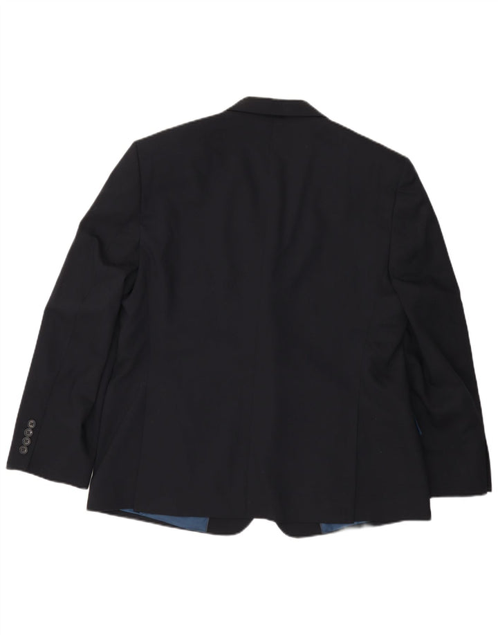 Marks & Spencer Herren-Blazer, kurz, mit 2 Knöpfen, UK 44, XL, Marineblau, Wolle