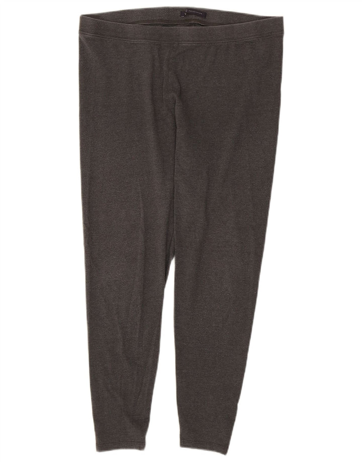 Marks & Spencer Damen Crop Leggings UK 16 Large Graue Baumwolle