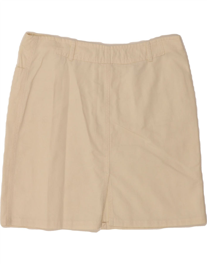 KRIZIA Womens Mini Skirt UK 14 Medium W30  Off White Cotton Vintage Krizia and Second-Hand Krizia from Messina Hembry 