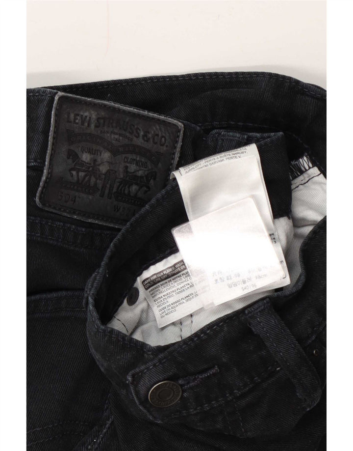 Levi's Herren 504 Straight Jeans W32 L32 Schwarze Baumwolle