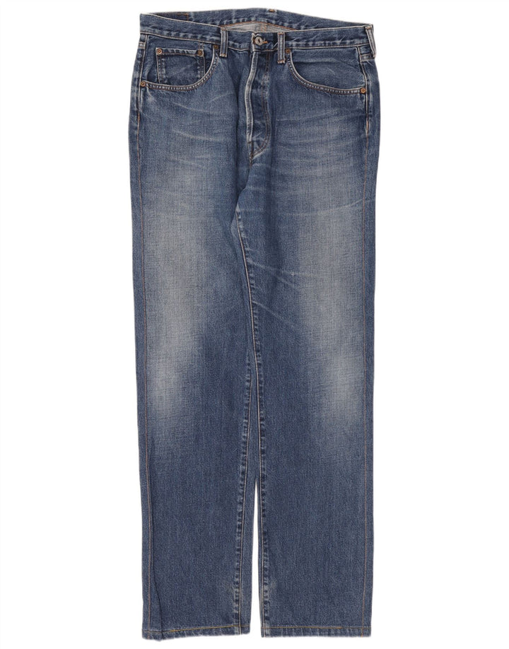 Replay Herren Straight Jeans W36 L36 Blaue Baumwolle
