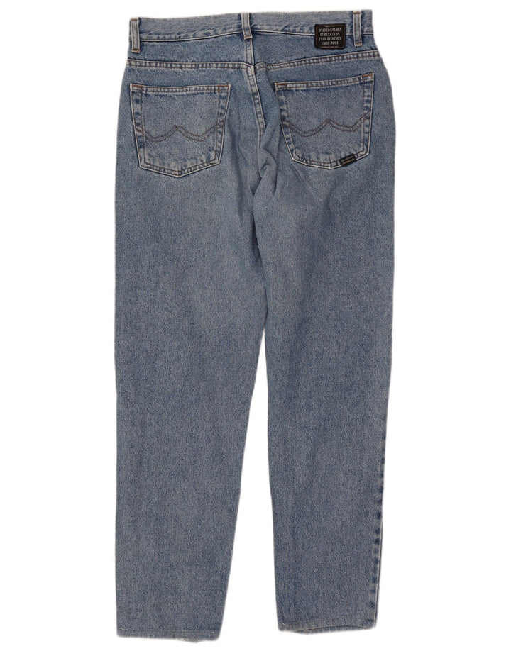 BENETTON Damen High Waist Tapered Jeans IT 48 XL W32 L30 Blaue Baumwolle