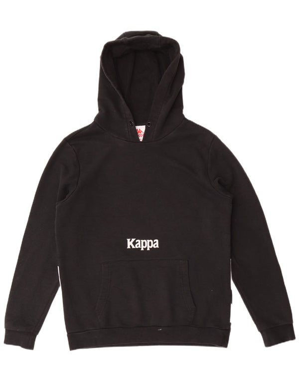 Kappa Herren-Kapuzenpullover mit Grafik, groß, aus schwarzer Baumwolle