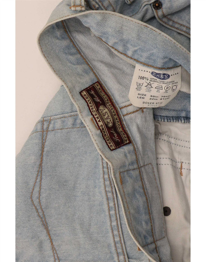Trademark Herren Straight Jeans W30 L32 Blaue Baumwolle