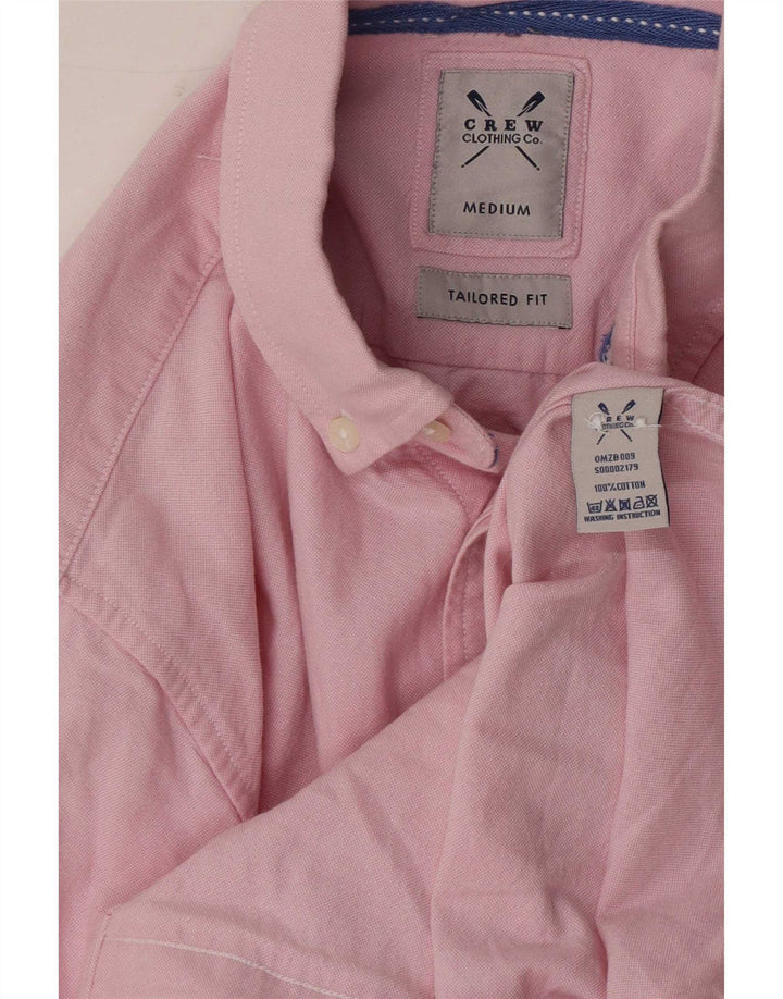 Crew Clothing Herren-Hemd mit maßgeschneiderter Passform, Mittelrosa aus Baumwolle