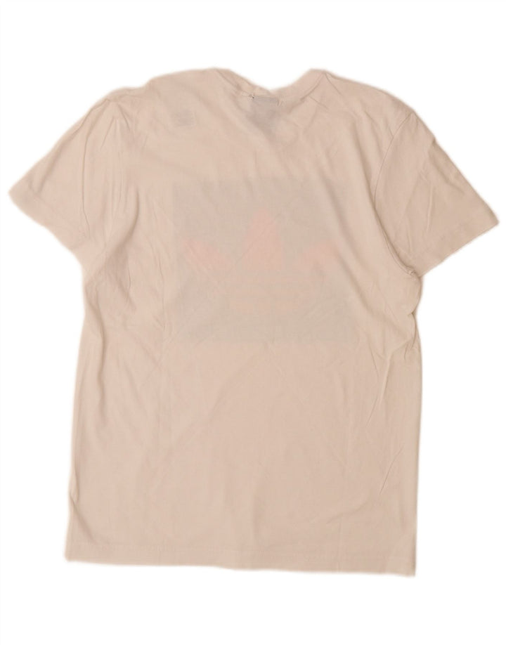 ADIDAS Herren Grafik T-Shirt Top Small Weiße Baumwolle