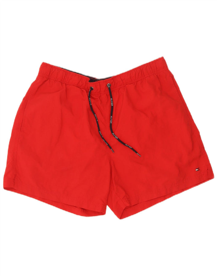 Tommy Hilfiger Herren-Badeshorts, Größe L, Rot