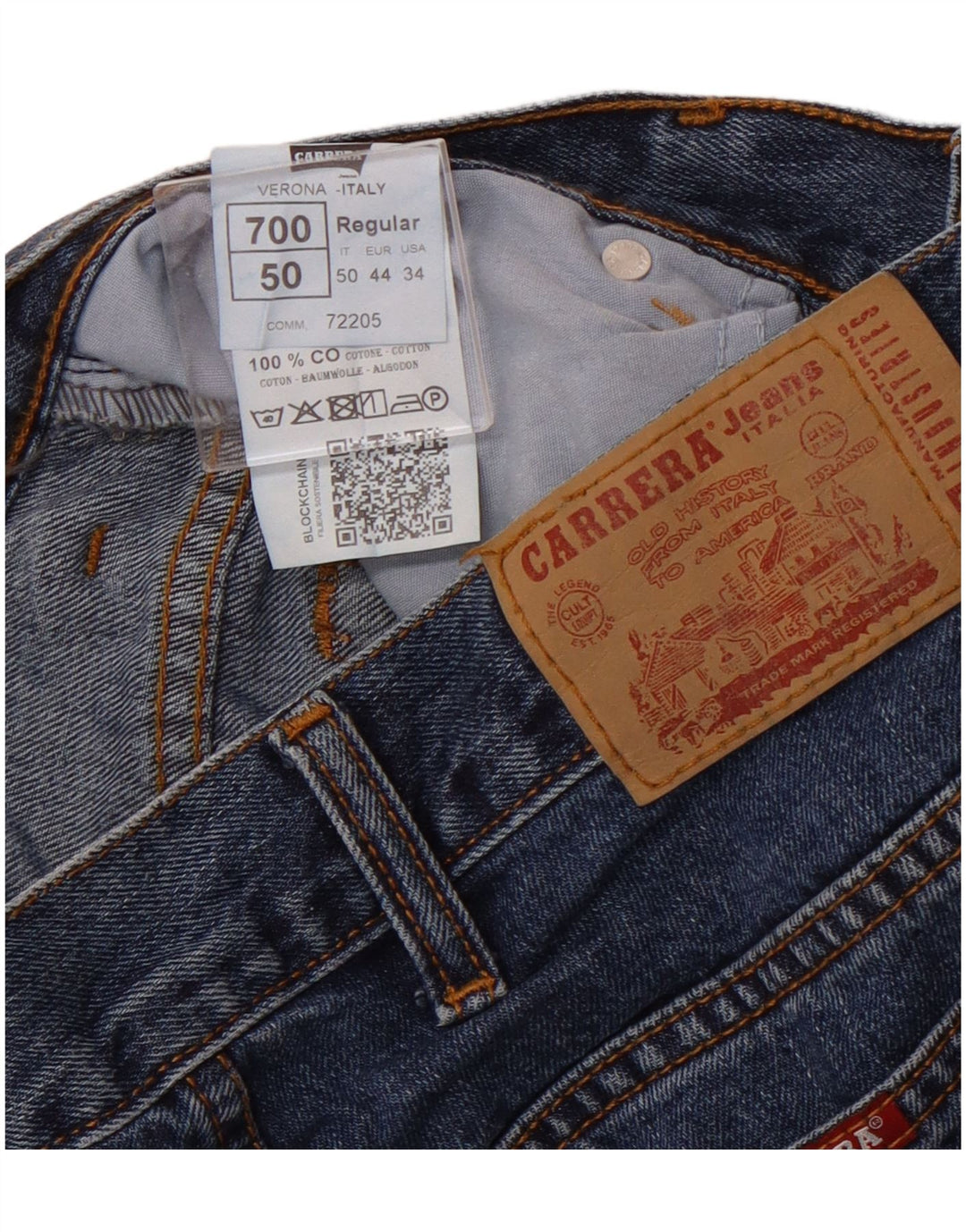 CARRERA Herren 700 Straight Jeans IT 50 Large W34 L30 Marineblau Baumwolle