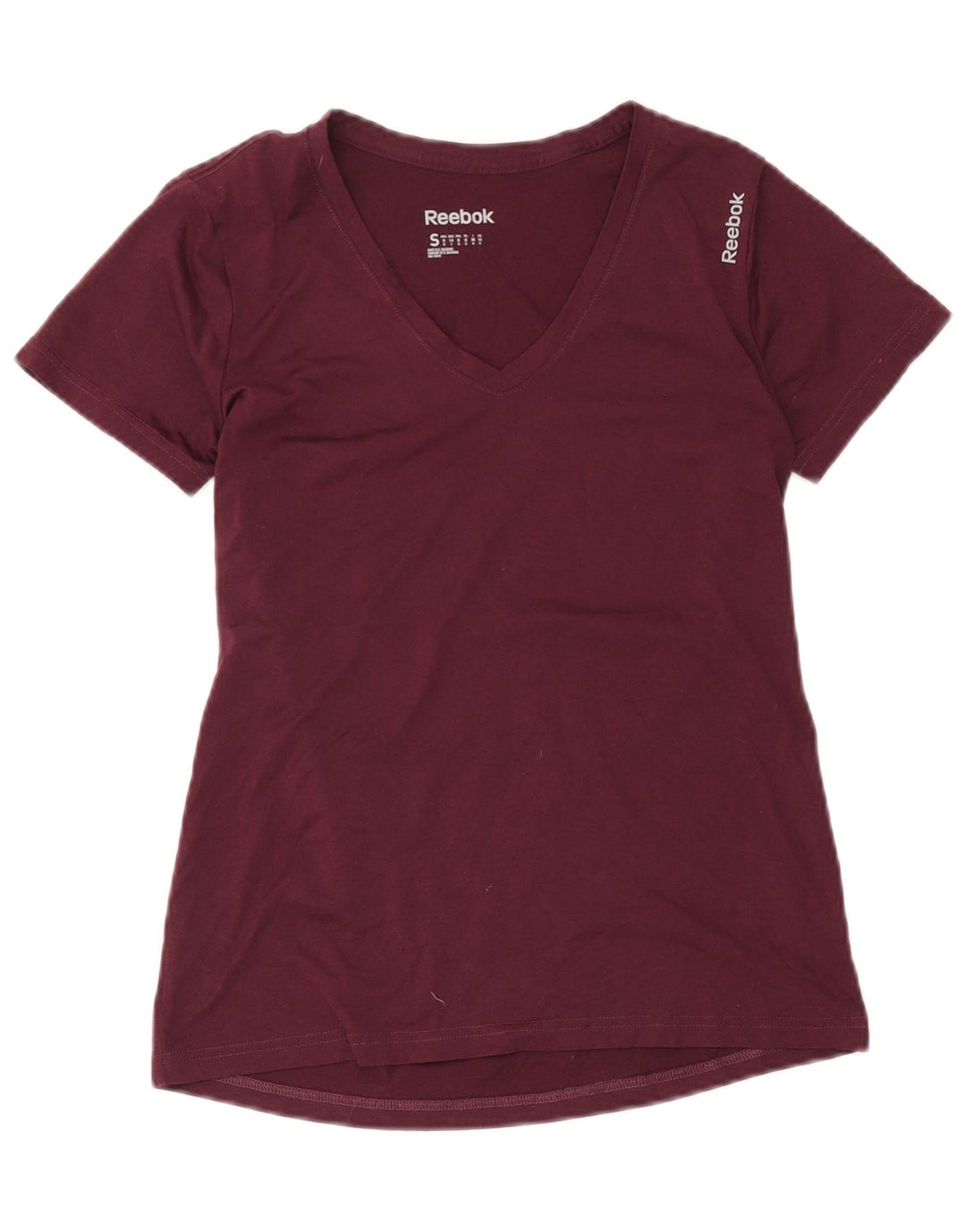 Reebok Damen T-Shirt Top UK 10 Small Burgunderrot Polyester