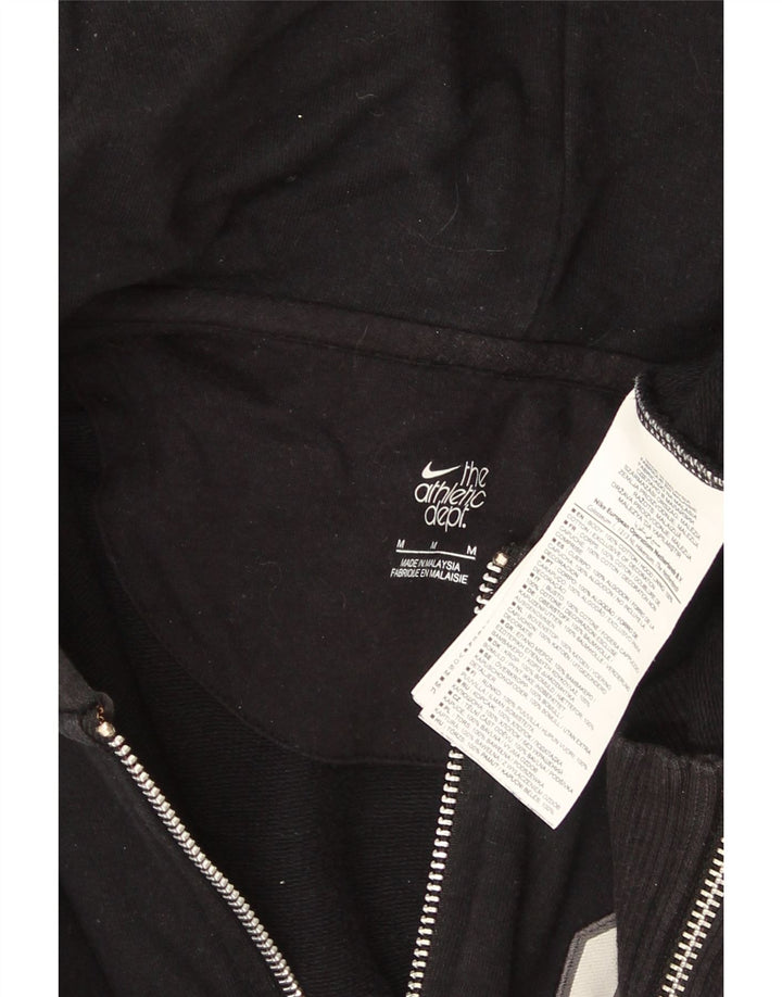 Nike Herren-Kapuzenpullover mit grafischem Reißverschluss, mittelschwarz, Baumwolle