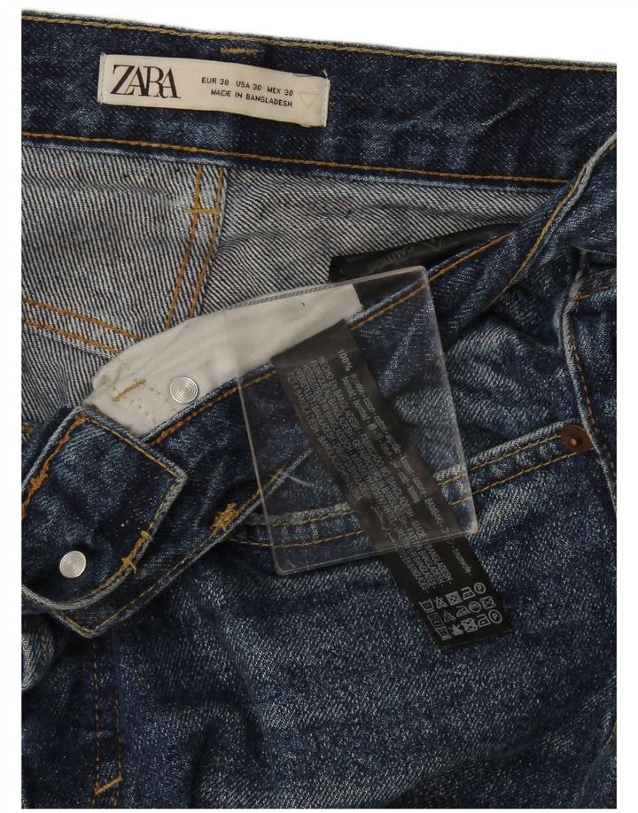 Zara Damen Slim Jeans EU 38 Small W30 L26 Blaue Baumwolle